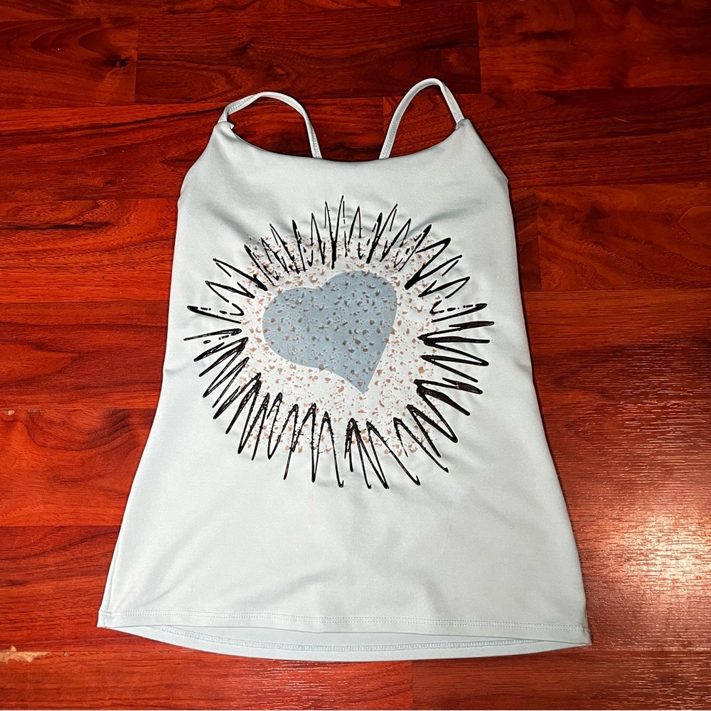 Heart Graphic Spaghetti Strap Tank - Picture 2 of 5